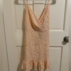 Pink lace dress